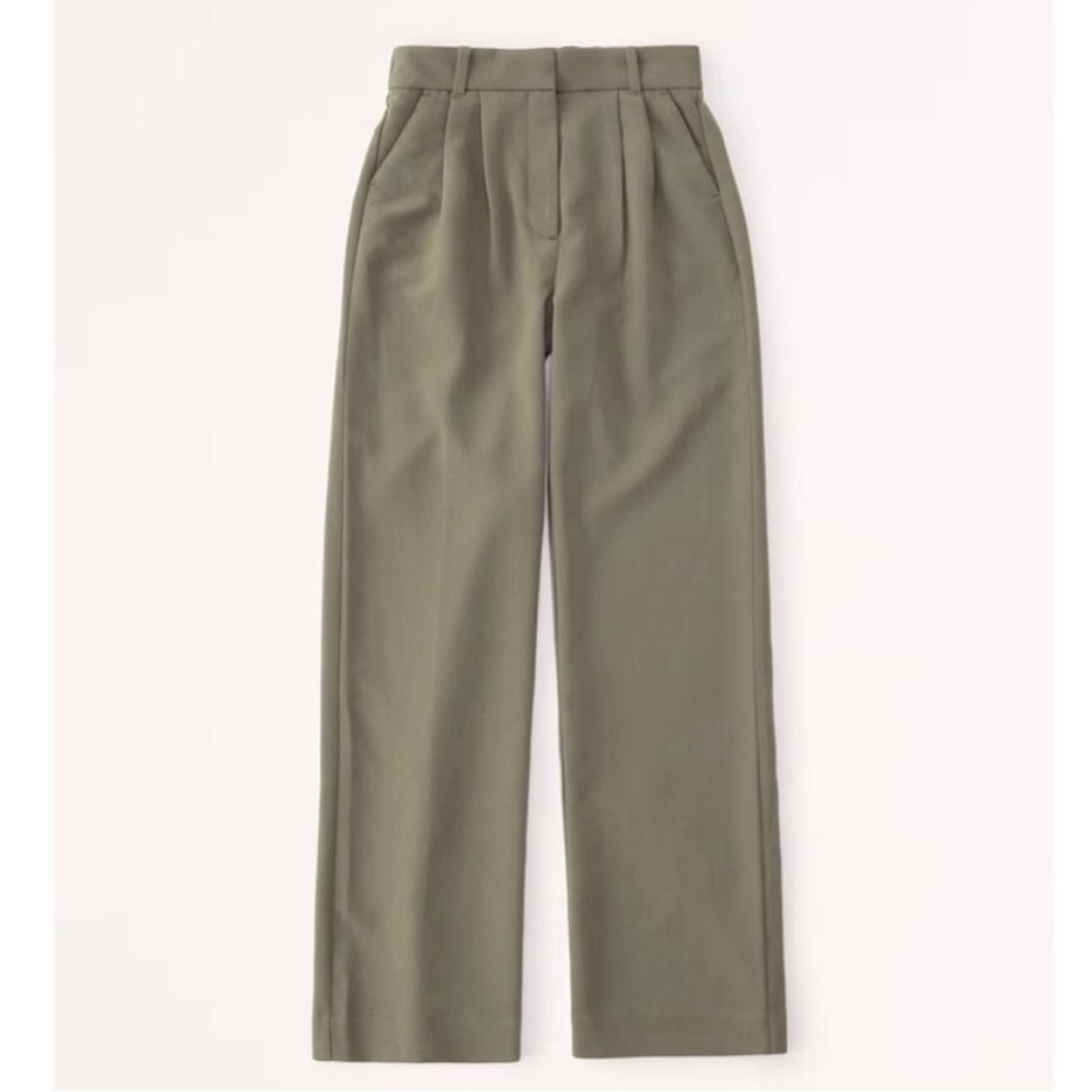Abercrombie & Fitch Olive Wide Leg Pants
